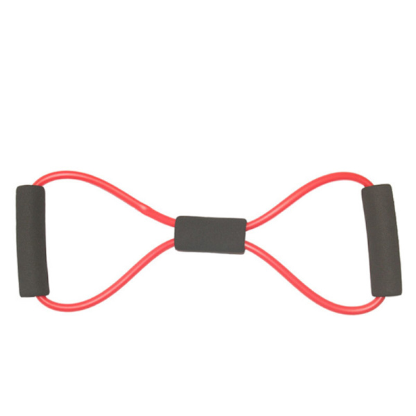 Figur 8 Resistance Band Säker Multifunktionell Lättvikts Bärbar Hållbar Långvarig för träning Muskelträning Red