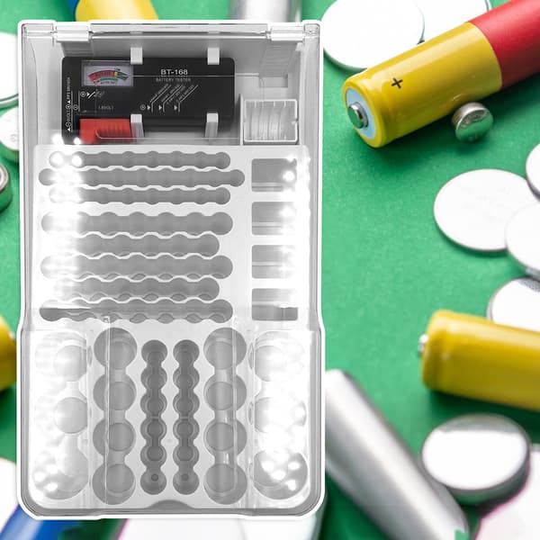 Batterimätlåda Dammtät case med stor kapacitet för vardagsrum Black