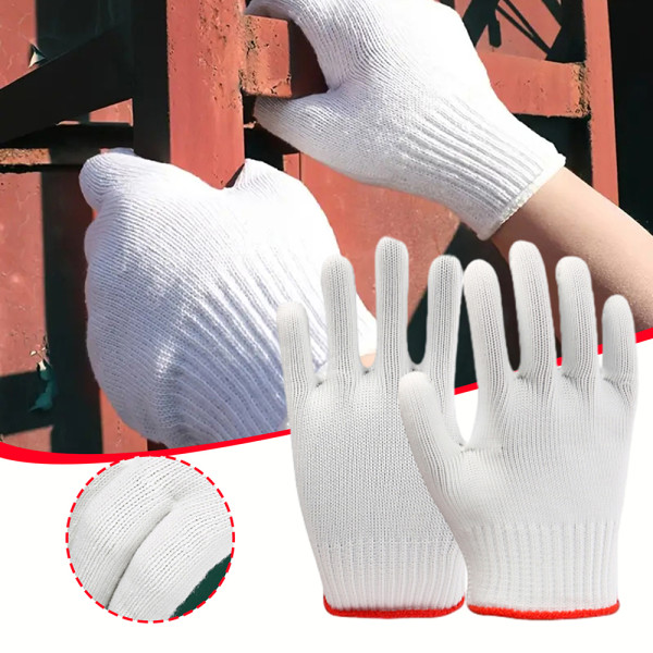 Unisex String Knit Arbetshandskar Säkerhetsskydd Arbetshandskar För Industri 1 Pair