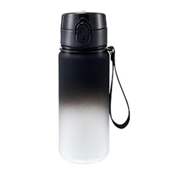 500ml/650ml/1000ml sportvattenkopp i plast Multifunktionell återanvändbar vattenkopp för fitness Black White 500mL
