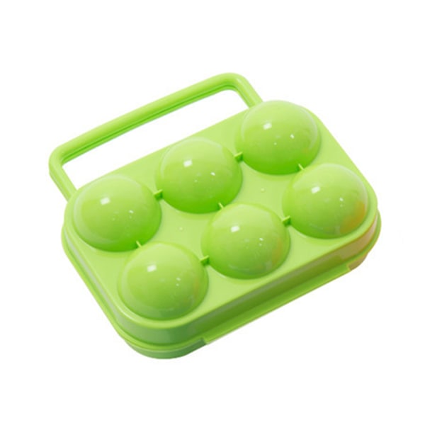 Bärbar Grid Egg förvaringsbricka Box Carrier Vikbar kartonghållare för utomhuscamping picknick BBQ