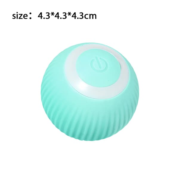 Cat Smart Ball Toy Electric Catnip Sounding Cat Interactive Rolling Playing Ball Green