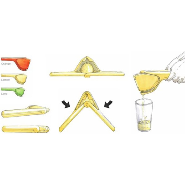Citruspress Manuell JuicepressLemon Squeezer, Lätt Klämma Mindre Ansträngningar grön