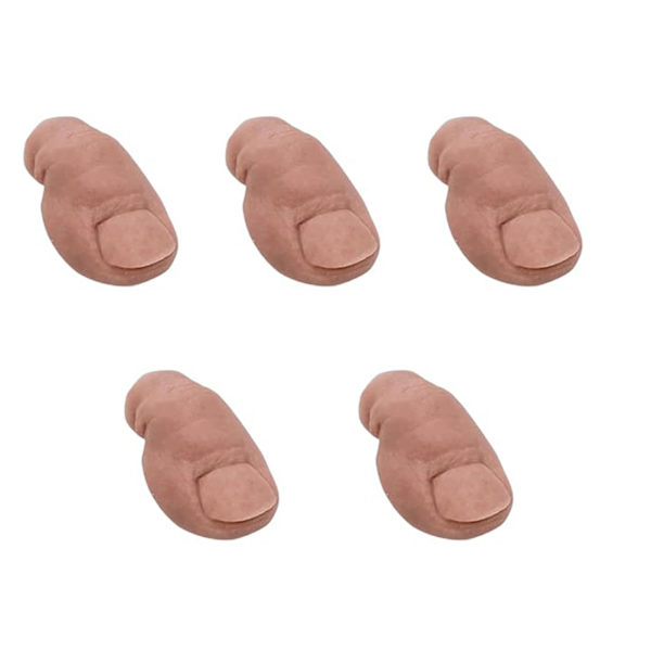 Big Toe Croc Charm med hår Återanvändbar lätt skodekor för ihåliga träskor Dehaired 5 pcs