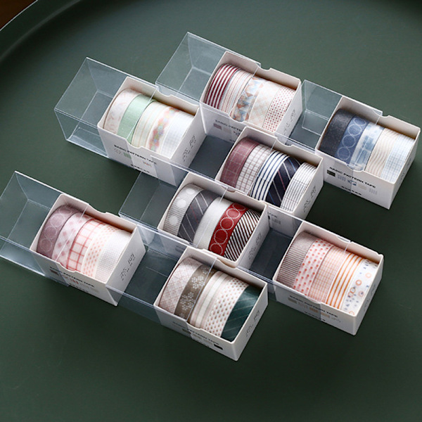 Washi Tape Scrapbooking Tillbehör Vacker självhäftande dekorativ tejp för presentförpackning anteckningsböcker A