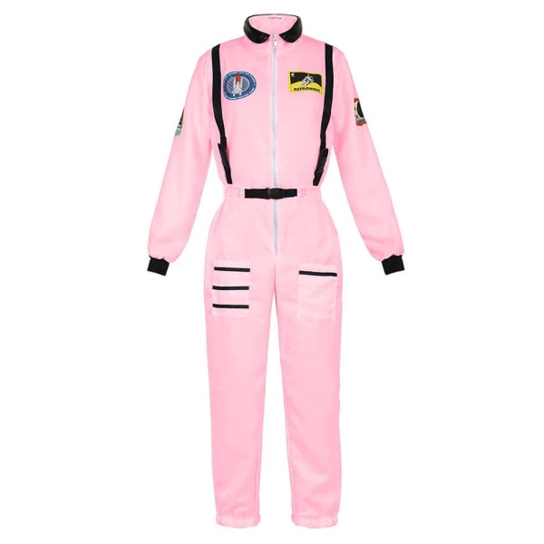 Halloween Astronaut Cosplay Kostym Personlig Space Man Rollspel Bodysuit För Kvinnor Män Spacesuit White Adult 160