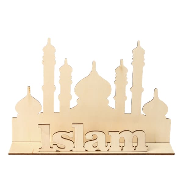 DIY träprydnad Eid Mubarak Ramadan Art Craft Decor JM01355