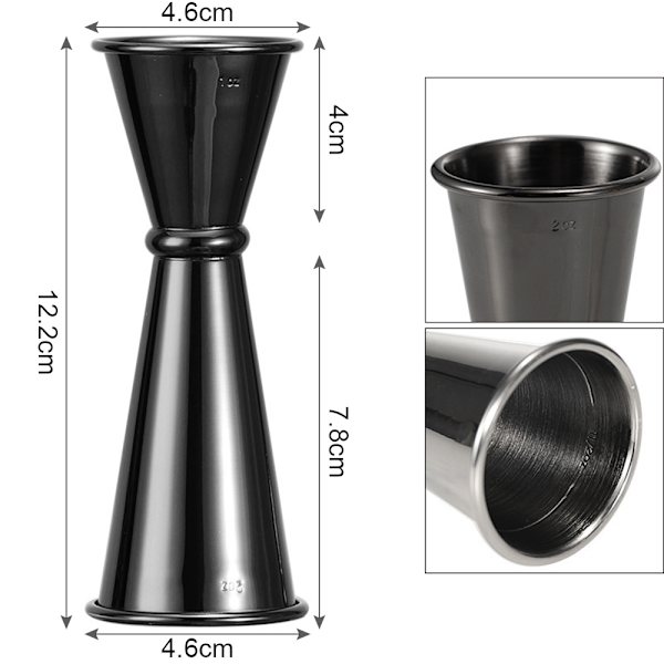 SUSHEN Ny Cocktail Shaker Barware Köksprylar Mått Jigger Cup Hem & Living Rostfritt stål Dual Shot Dricka Spirit Bar Tools 30ml-60ml Silver