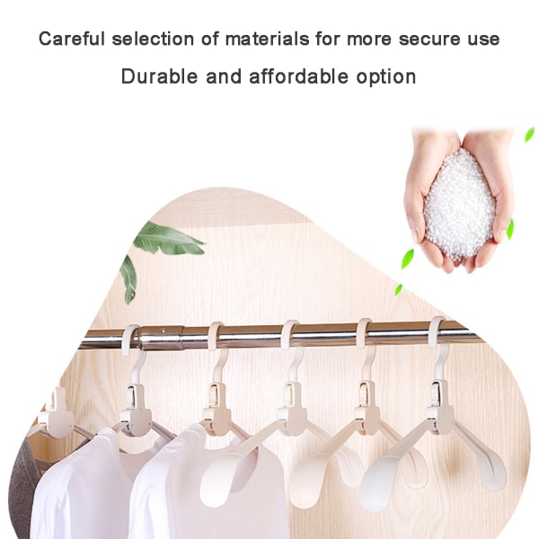 Vikbar resehängare One Click Quick Clothes Collection Klädtorkställ Apricot 10pcs