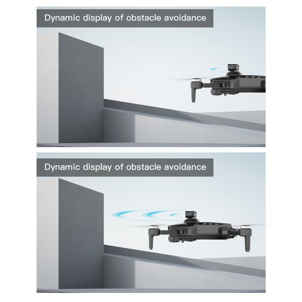 Borstlösa HD Folding Flygande Drönare Vindmotstånd Quadcopters Leksaker present till vän Familj PRO BK 1B