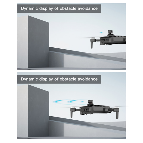 Borstlösa HD Folding Flygande Drönare Vindmotstånd Quadcopters Leksaker present till vän Familj PROSEMAX OR 2B