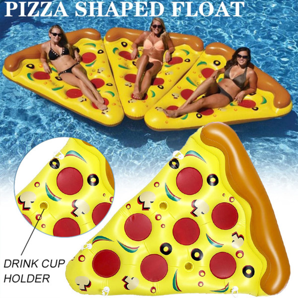 Inflation Simma Pizzasäng Återanvändbar Pool Lounge Pad för inomhuspool B