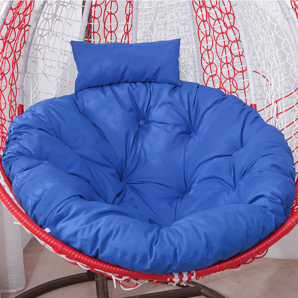 Tjockad Papasan stolkudde Bekväm hängande stolskudde Hängmattor Swing Pad för inomhus utomhus Dark Blue Cushion 110cm