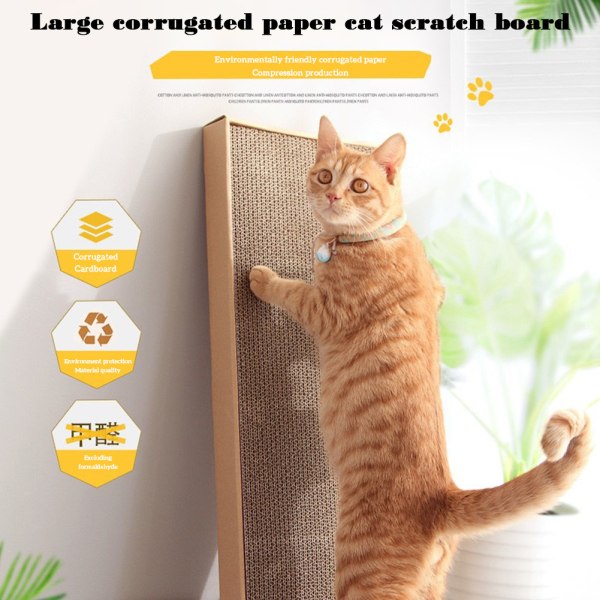 Enkel Cat Scratching Pad Anti-deformation Slitstark Cat Scratching Toy för hemmet Straight Plate Shape