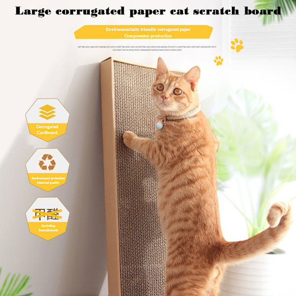 Enkel Cat Scratching Pad Anti-deformation Slitstark Cat Scratching Toy för hemmet Straight Plate Shape