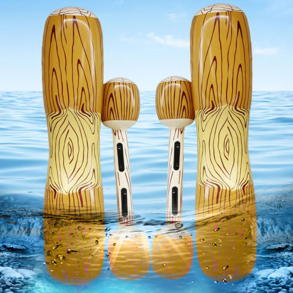 Battle Log Flottar Uppblåsbar pool Float Row Leksaker Utomhusspel Pool Float Vattenleksaker För sommar Pool Party Vattensport