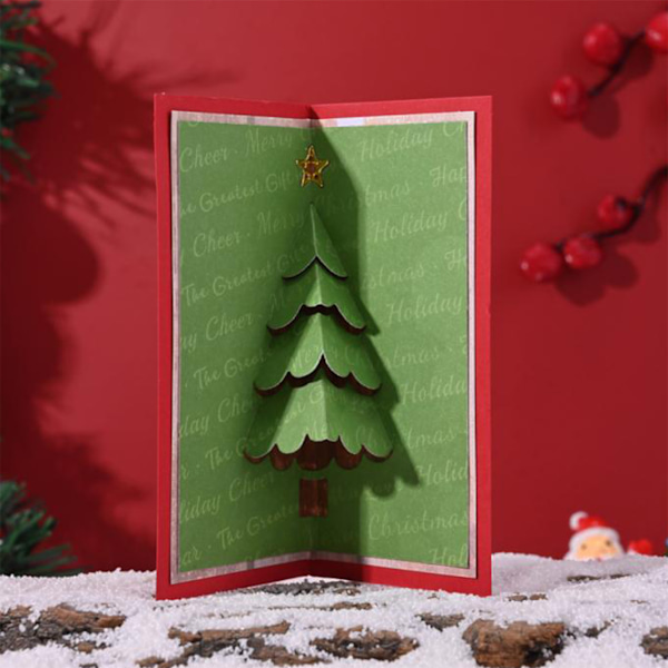 Vikbar julgransskärningsmatris Kolstål DIY-präglingsmall för korttillverkning Scrapbooking Julklappar A