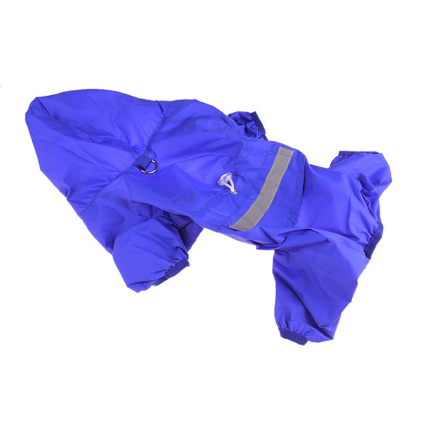 Pet Cat Hund Regnjacka Huva Reflekterande Valp Hund Regnjacka Utomhus Djurkläder Huva Vindtät Design Vattentät kappa Blue 2XL