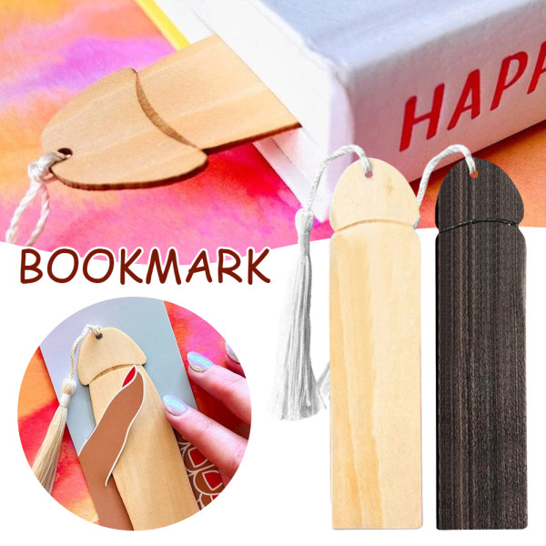 Rolig form bokmärke Bärbara lätta böcker markerar present till födelsedag jul Black