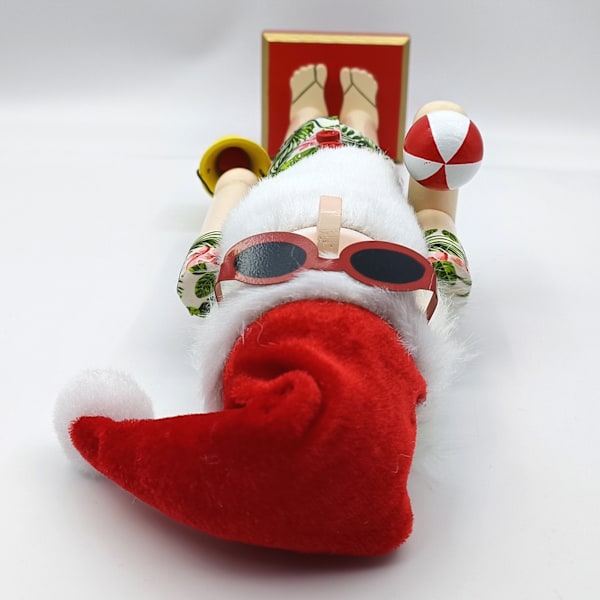 Beach Santa Wood Nötknäppare Stora unika dekorativa prydnader för festlig julbordsdekor Ll0050