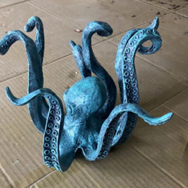 Harts bläckfisk Möbler Ornament Charmig dekorativ modell Födelsedag julklapp Black