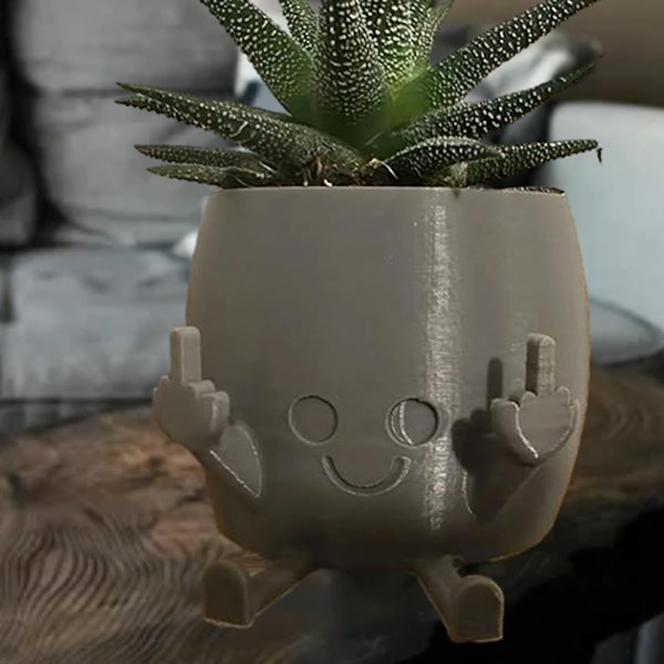 Funny Shape Resin blomkrukor Distinkt form Fashionabla blomkrukor för inomhusbruk White