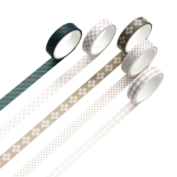Washi Tape Scrapbooking Tillbehör Vacker självhäftande dekorativ tejp för presentförpackning anteckningsböcker E