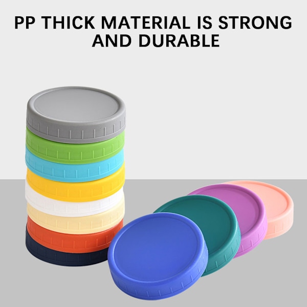 12 st Färgade Plastburkslock 86mm/70mm Flerfunktions Återanvändbara Konserveringsburkslock För Kök 86mm