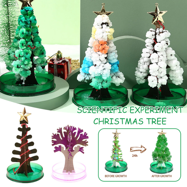 Magics Christmas Tree DIY Kit för Xmas Lätt att använda fester Leksaker för barn Vuxna White