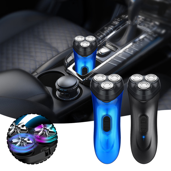 Trippelhuvud elektrisk rakapparat för män Multi-purpose snabb kroppstrimmer för hemresor Blue