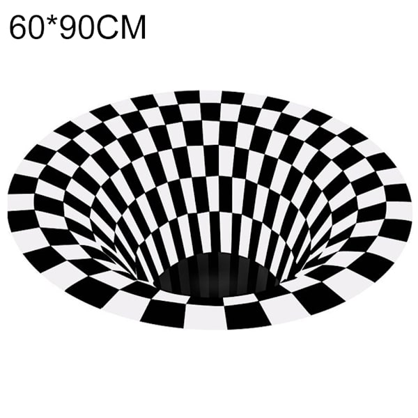 Vortex Illusion Matta 3D Trap Effekt Utskrift Matta Sovrum Vardagsrum Studierum Golvmatta 60*90cm