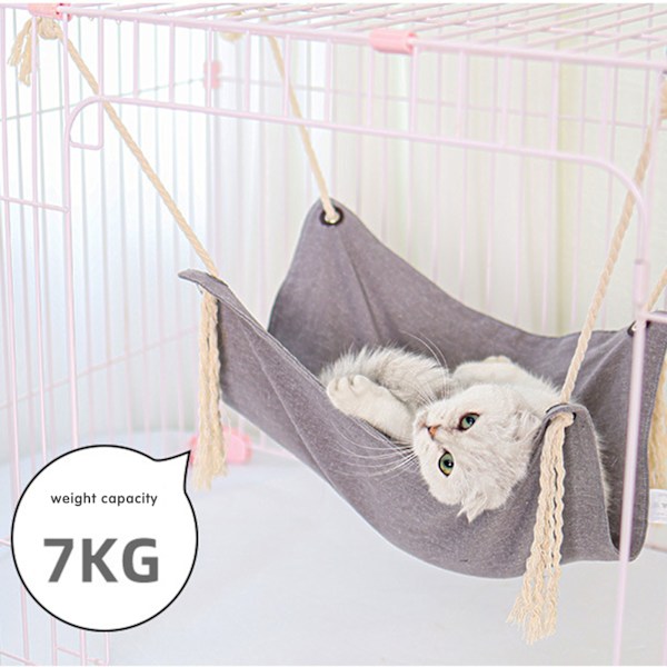 Cat Hängmatta Hängande Mjuk Andas Säng Tofs Dekor För Små Djur Dark Pink