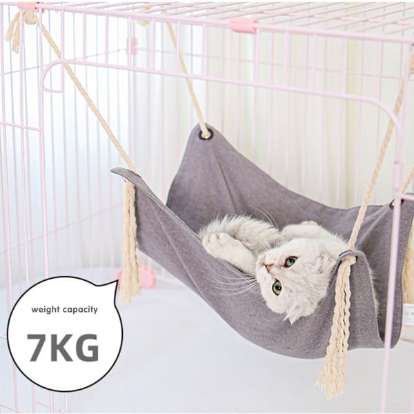 Cat Hängmatta Hängande Mjuk Andas Säng Tofs Dekor För Små Djur Yellow