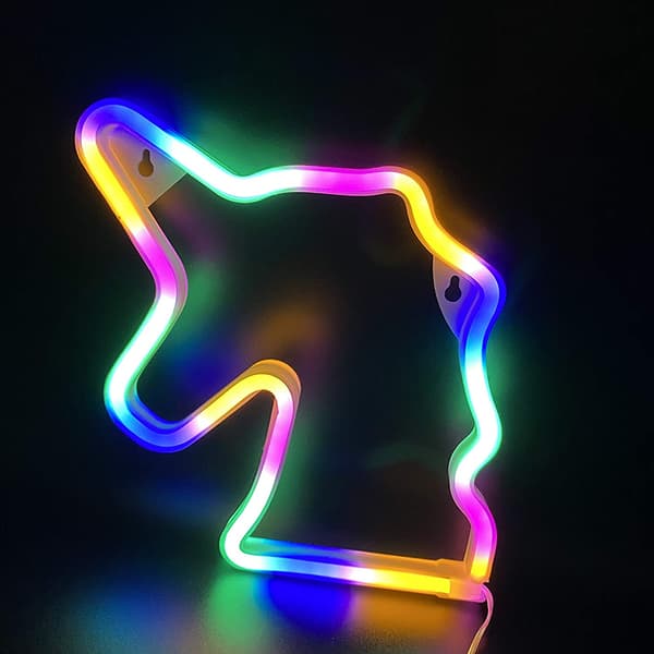 Unicorn Neonskyltar Special LED Nattljus Väggdekor Batteri Drivs För Hem Sovrum Bar Multicolour