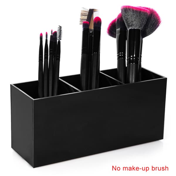 Kosmetika Akryl Makeup Tools Borsthållare Organizer Förvaringsbox Case Black