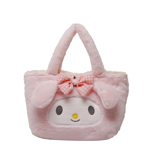 Kawaii Cinnamoroll Sanrio Plyschväska My Melody Anime Väskor Kt Cat Purin Dog Kuromi Plyschryggsäck för tjejer Cinnamoroll