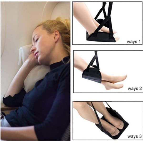 Bärbart reseflygplansfotstöd tillverkat med Memory Foam flyghängmatta