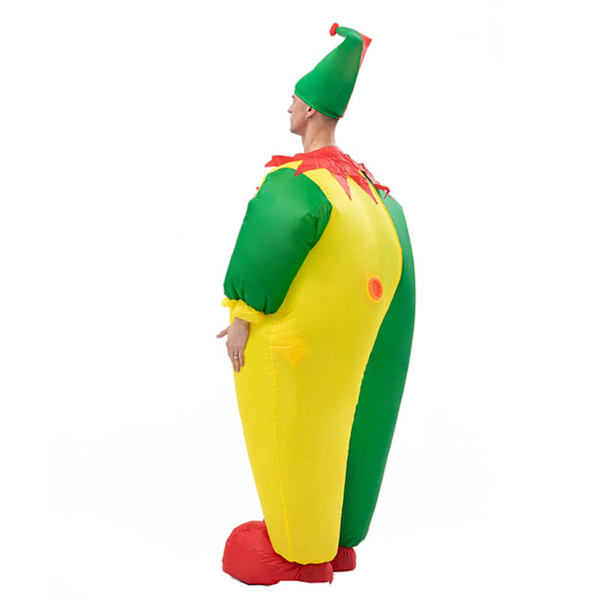 Uppblåsbar clowndräkt Blow-Up Rolig Klänning Outfit För Vuxen Performance Kostym För Cosplay Party Clown Suit