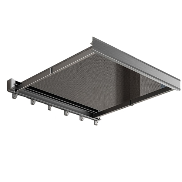 Infällbar utdragbar kläder Mesh Stor kapacitet Sparar utrymme Klädställ för balkong Grey Short