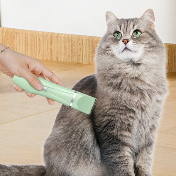 Multi In 1 Kæledyrspote Trimmer Genopladelig Vandtæt Kæledyrspleje Barbermaskine Digital Display Professionel Kæledyrsklipper Til Hunde Kat Bright And White Two In One