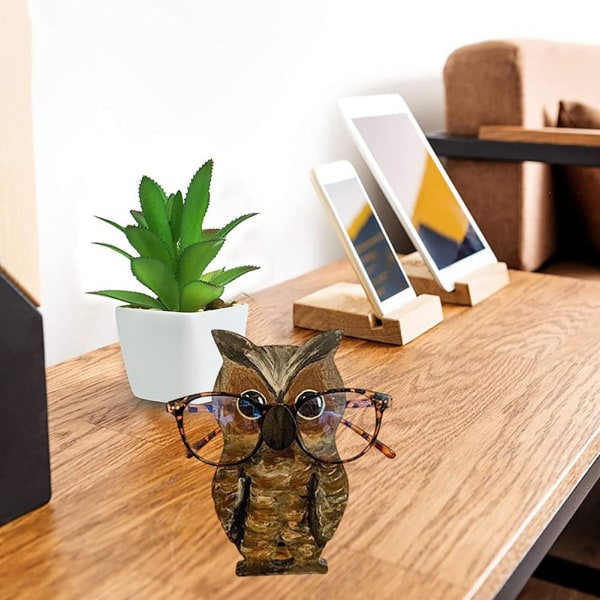 Söt julglasögonhållare Trädjur Glasögonställ Rustikt solglasögonställ Owl