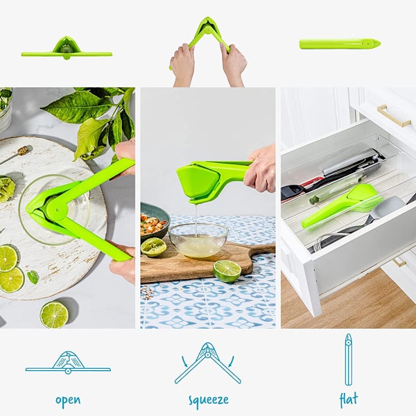 Citruspress Manuell JuicepressLemon Squeezer, Lätt Klämma Mindre Ansträngningar grön