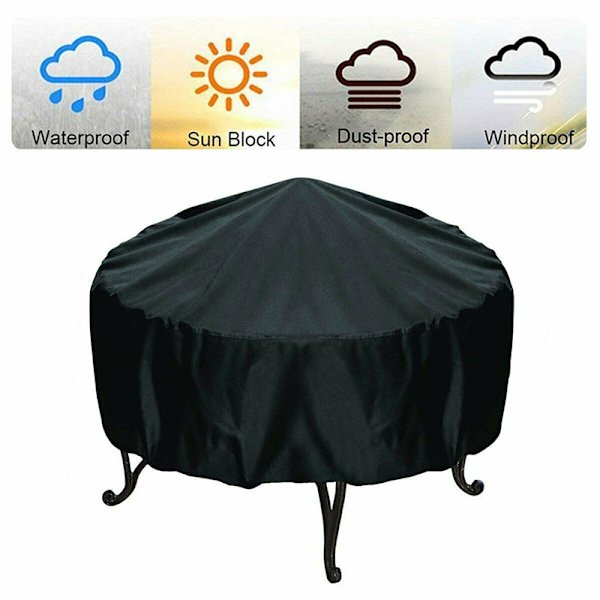 Fire Pit Cover Rund Brazier Spis Cover Vattentätt vindtätt solskydd för utomhusbruk 76*30cm