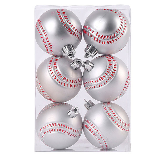 Julgranskulor Set 6 cm Sportbollar med tema Julgransprydnader Hängen för juldekoration