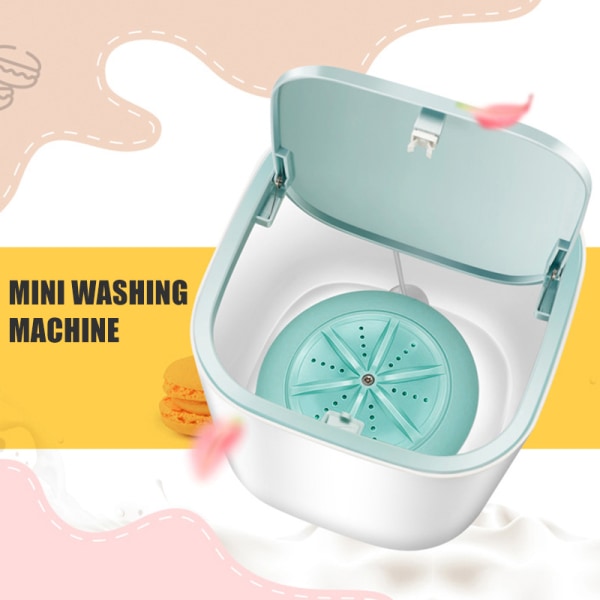 Mini Desktop Tvättmaskin Bärbar Tyst För Underkläder Strumpor Trosa Hemresa Blue