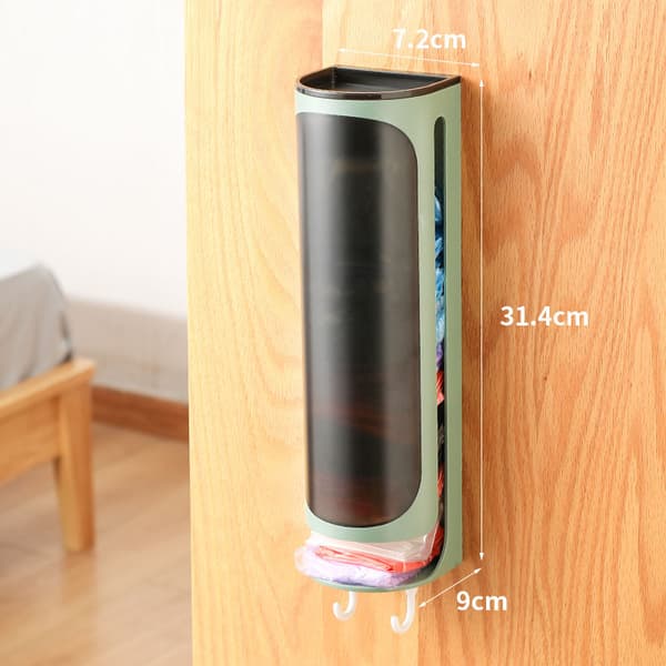 Hem Soppåse Förvaringslåda Väggfäste Punch Free Sopsäck Dispenser Köksmaterial White