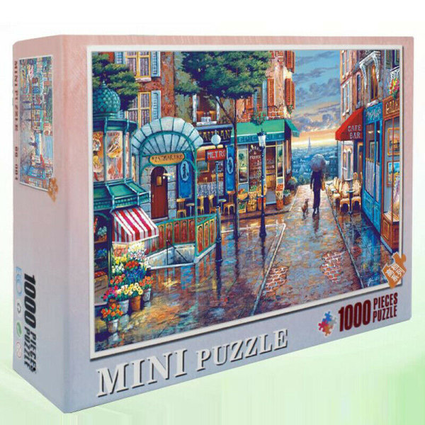 1000 st/ set Pussel Paris romantiska städer Gatulandskap för vuxna barn C