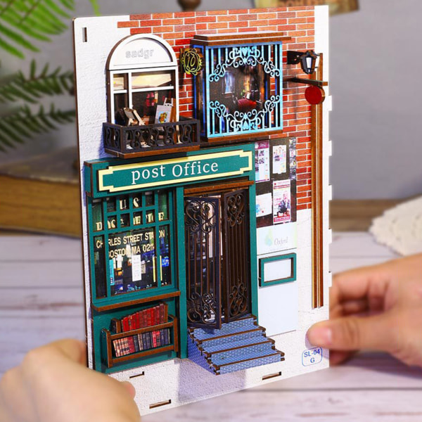 Handgjorda DIY Island Holiday Books Nooks Kit Robust charmig monterad miniatyr Födelsedagspresent