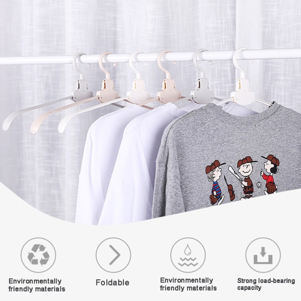 Vikbar resehängare One Click Quick Clothes Collection Klädtorkställ Apricot 10pcs