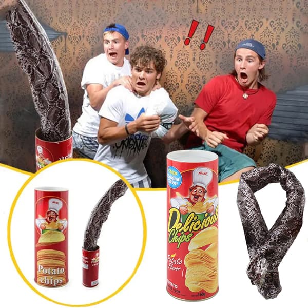 Rolig potatischips fat Ormleksak Intressant chockerande leksaker April Fools' Day Present 683